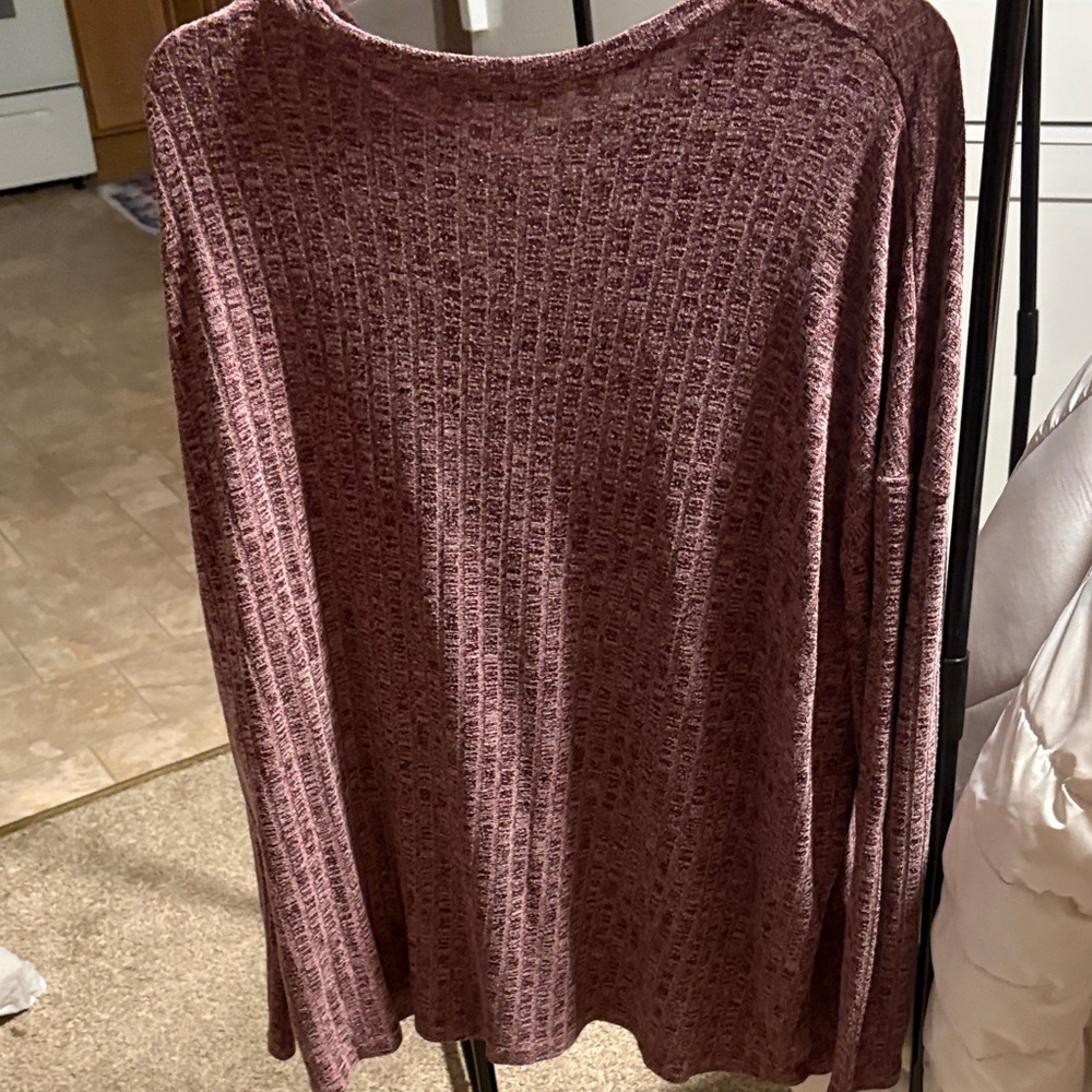 Treasure & Bond Textured Burgundy Sweater
